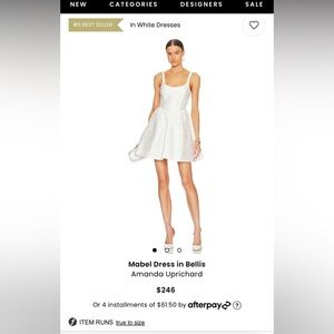 Amanda Uprichard white mini dress